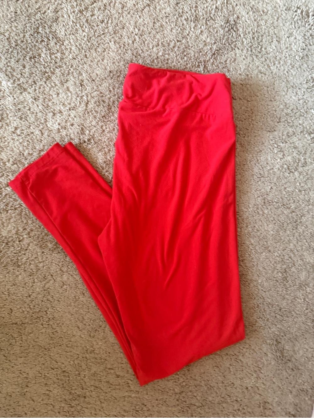LuLaRoe Bright Red Leggings